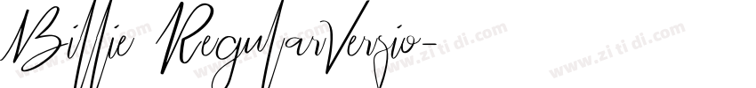 Billie RegularVersio字体转换